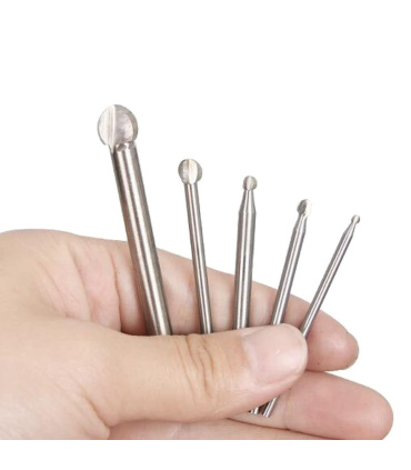 ست 5 عددی فرز چوب ساب کروی (گرد) با دنباله سایز 3