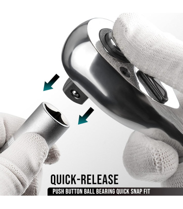 دسته بکس جغجغه ای درایو 3/8 خلاص‌کن‌سریع 72دنده استابون STABON مدل S38B