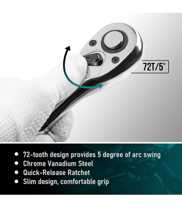 دسته بکس جغجغه ای درایو 1/4 خلاص‌کن‌سریع 72دنده استابون STABON مدل S14B