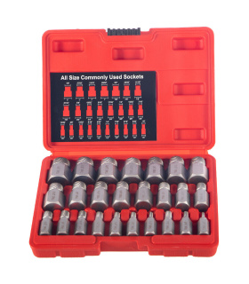 ست 25 عددی قلاویز چپ گرد بکسی فشار قوی 3 تا 22 ساتاوین مدل HDBLT (پیچ هزر بریده شده بازکن )