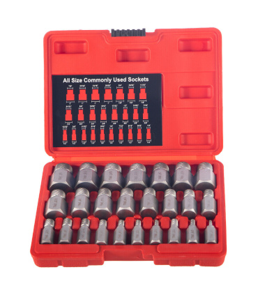 ست 25 عددی قلاویز چپ گرد بکسی فشار قوی 3 تا 22 ساتاوین مدل HDBLT (پیچ هزر بریده شده بازکن )