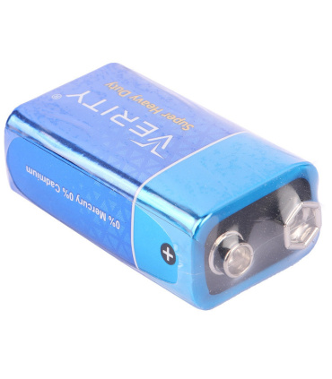 باتری کتابی 9V ولت وریتی Verity مدل Super Heavy Duty 6F22 شرینک