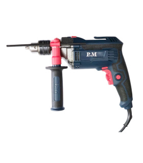 دریل برقی گیربکسی چکشی سایز 13 نیمه تنه فلزی 750 وات پی ام PM مدل E13 گارانتی دار