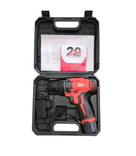 دریل پیچ گوشتی شارژی 2 سرعته تک باطری 12ولت 20BIST جعبه BMC گارانتی مدل 12V