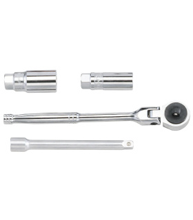 کیت 4 عددی دسته بکس جغجغه ای سرتاشو بهمراه بکس شمع 16-21 و واسطه درایو 3/8 جنیوس GENIUS مدل SP-304A