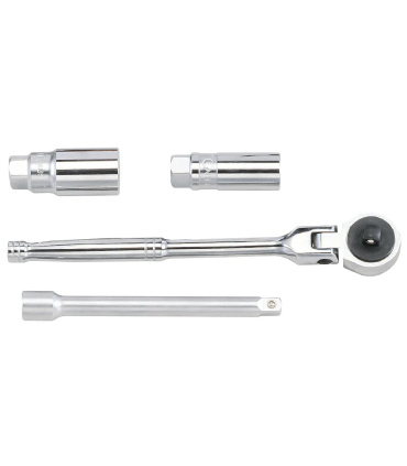 کیت 4 عددی دسته بکس جغجغه ای سرتاشو بهمراه بکس شمع 16-21 و واسطه درایو 3/8 جنیوس GENIUS مدل SP-304A