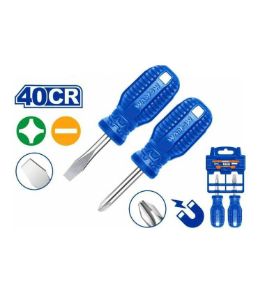 پیچ گوشتی مشتی دو عددی تخت و چهارسو وادفو WADFOW مدل WSS2202