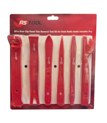 ست 6 عددی خارکش پلاستیکی رودری و داشبورد و پنل درآر خودرو آ اس تول AS TOOL مدل AS-1036