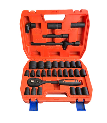 جعبه بکس 32 پارچه فشارقوی حرفه‌ای درایو1/2اینچ 6و12پر دانگیت DONGTE مدل DG32