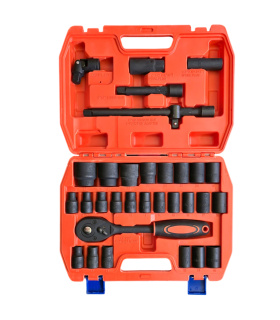 جعبه بکس 32 پارچه فشارقوی حرفه ای درایو 1/2 اینچ 6و12پر دانگیت DONGTE مدل DG32