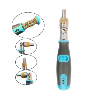 ست 11 عددی پیچ گوشتی جغجغه ای سرتاشو بیت خور 1/4 اینچ اف تی FT ایتالیا