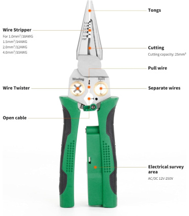 انبر دست چند کاره مجهز به فازمتر القایی