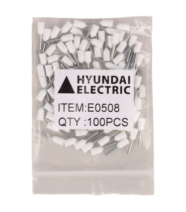وایرشو روکش دار سایز 0.5 بسته 100 عددی Hyundai Electric مدل E0508 سفید