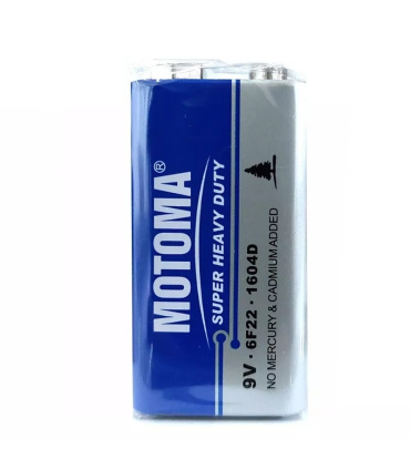 باتری کتابی 9V ولت موتوما MOTOMA مدل 6F22 شرینک