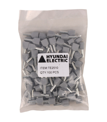 وایرشو دوبل روکش دار سایز 2.5 بسته 100 عددی Hyundai Electric مدل TE2510 خاکستری