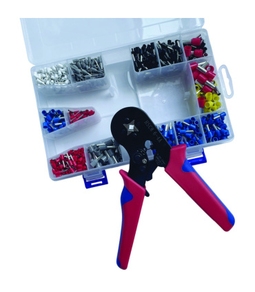 جعبه باز | مجموعه 1200 عددی وایرشو روکش دار بهمراه آچار پرس وایرشو 4 طرفه HSC8 مدل 4-6