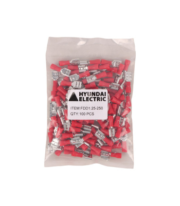 سوکت سرسیم کولری Hyundai Electric بسته 100 عددی مدل FDD1.25-250
