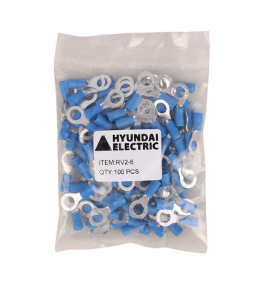 سوکت سرسیم گرد Hyundai Electric بسته 100 عددی مدل RV2-6
