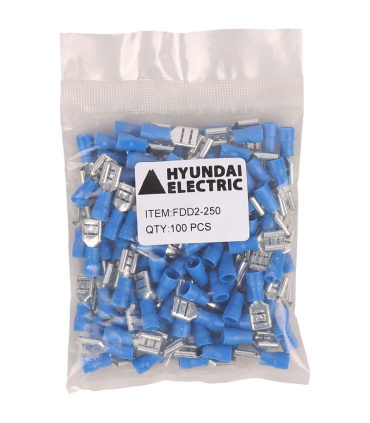 سوکت سرسیم کولری Hyundai Electric بسته 100 عددی مدل FDD2-250