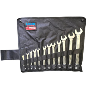 مجموعه 12 عددی آچار یکسر تخت و یک سر رینگی سایز6تا22 ادلر ADLER GERMANY با ضمانت تعویض