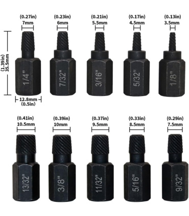 مجموعه 10 عددی قلاویز چپ گرد بکسی فشارقوی فورتیکا FORTIKA مدل FA1010