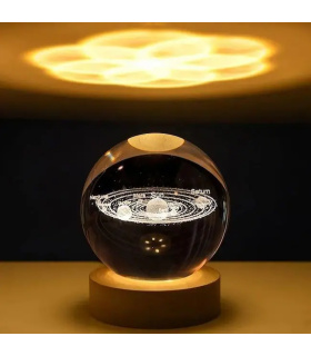 چراغ رومیزی گوی کریستالی با قطر 8 سانتی متر مدل بزرگ