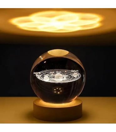 چراغ رومیزی گوی کریستالی با قطر 8 سانتی متر مدل بزرگ