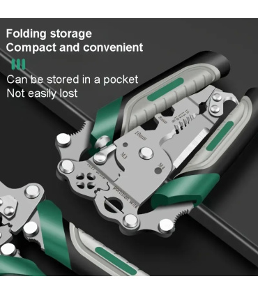 انبر 18 کاره تاشو حرفه ای مکسین MAXIN مدل RA2005 سر تیغ دار