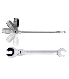 آچار سایز 13 یک سر تخت یکسر رینگی جغجغه ای چاکدار سرتاشو داناپلاس DANAPLUS مدل D5513