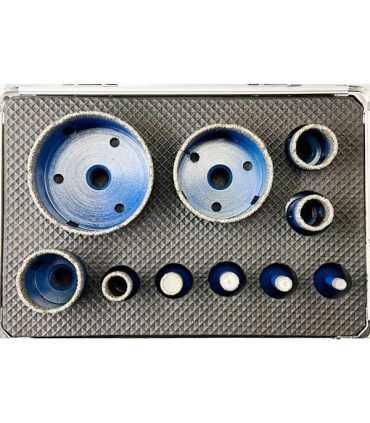 مجموعه 10 عددی گرد بر پرسلان و شیشه سایز 6تا68 میلی‌متر مخصوص مینی فرز فورتیکا FORTIKA مدل FA1429