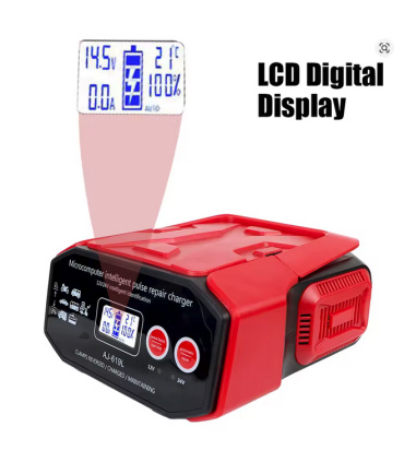 شارژر باتری / باطری فوق هوشمند 12-24 ولت سواری و کامیون مجهز به میکروکامپیوتر توان های‌پاور400w کاوک KAVUK مدل AJ-619L قرمز