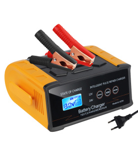 شارژر باتری / باطری فوق هوشمند 12-24 ولت سواری و کامیون مجهز به میکروکامپیوتر توان های‌پاور300w کاوک KAVUK مدل AJ-619N نارنجی