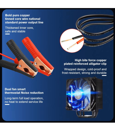 شارژر باتری / باطری فوق هوشمند 12-24 ولت سواری و کامیون مجهز به میکروکامپیوتر توان های‌پاور300w کاوک KAVUK مدل AJ-619N نارنجی