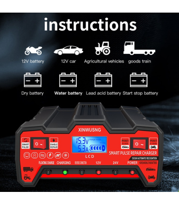 شارژر باتری / باطری هوشمند 12-24 ولت سواری و کامیون 10آمپر زینوسنگ XINWUSNG