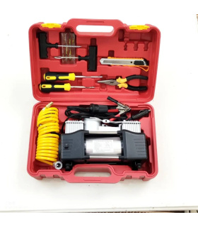 کمپرسور باد فندکی دو سیلندر با لوازم مدل PM12 با کیف BMC