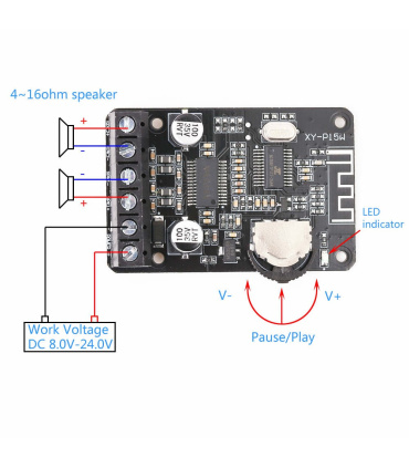 ماژول آمپلی فایر صوتی بلوتوثی XY-P15W 10-20W