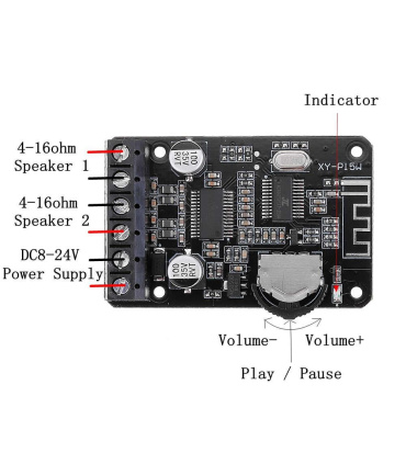 ماژول آمپلی فایر صوتی بلوتوثی XY-P15W 10-20W