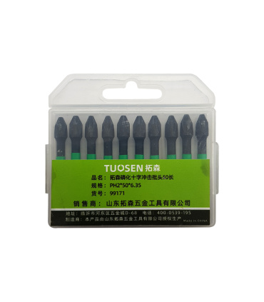 نوک پیچ گوشتی شارژی چهارسو PH2 طول 50mm توسین TUOSEN مدل 99171