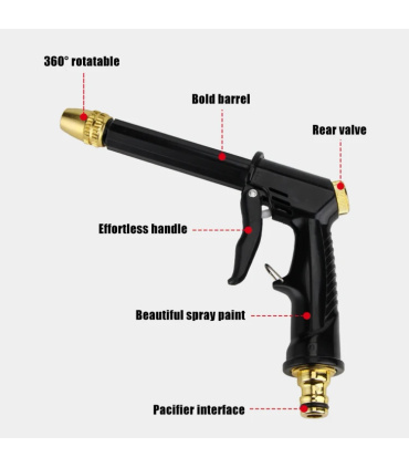 آبپاش و کارواش دستی سر شیلنگی تفنگی C & A
