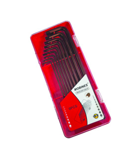 ست 9 عددی آچار آلن ستاره T بلند جعبه ای جنس S2 سایز T10 تا T50 موبینس MOBIES