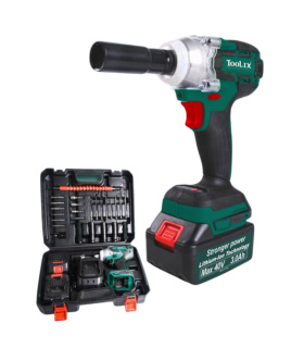 بکس شارژی براشلس 300 نیوتن درایو 1/2 دوباتری 40 ولت تولیکس TOOLIX مدل TX-2740BR