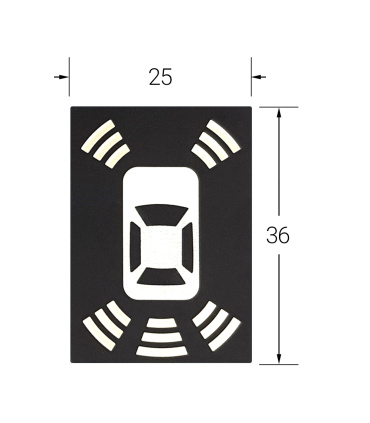 نمایشگر سنسور پارک خودرو LBD1311URFUGHYS-10 36x26