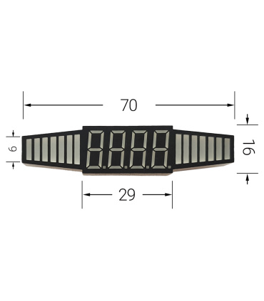 نمایشگر سنسور پارک خودرو LDQ-M5004RD