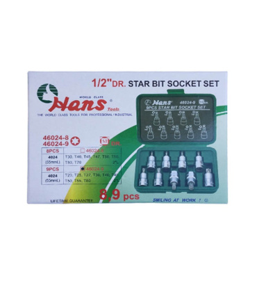 جعبه بکس 9 عددی آلن بکسی ستاره ای هنس HANS مدل 46024/9 اصل تایوان