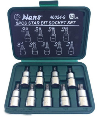 جعبه بکس 9 عددی آلن بکسی ستاره ای هنس HANS مدل 46024/9 اصل تایوان