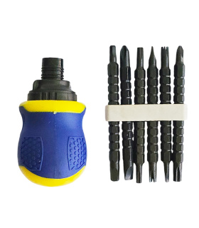 ست 13 عددی سری پیچ گوشتی و جغجغه مشتی ضامندار ARIO