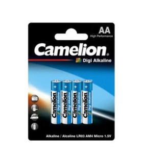 باتری چهارتایی قلمی AA آلکالاین LR03 کملیون Digi Alkaline Camelion