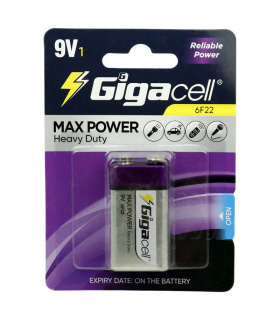 باتری کتابی 9 ولت گیگاسل Max Power Heavy Duty 6F22
