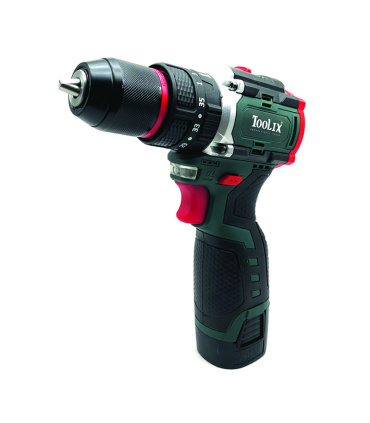 دریل شارژی چکشی دو باتری 16.8 ولت تولیکس TOOLIX مدل TX-2418BR کیف BMS و لوازم