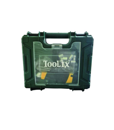 دریل شارژی چکشی دو باتری 16.8 ولت تولیکس TOOLIX مدل TX-2418BR کیف BMS و لوازم